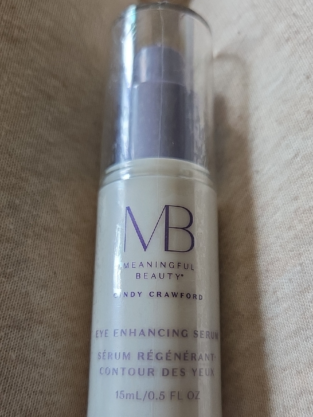 Meaningful Beauty Primer Pump Bottle - Cream with Purple Accents